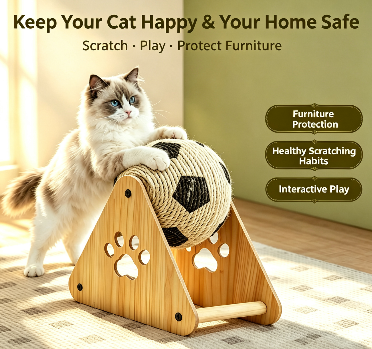 KROZO™ PawSpin Cat Scratcher & Activity Ball