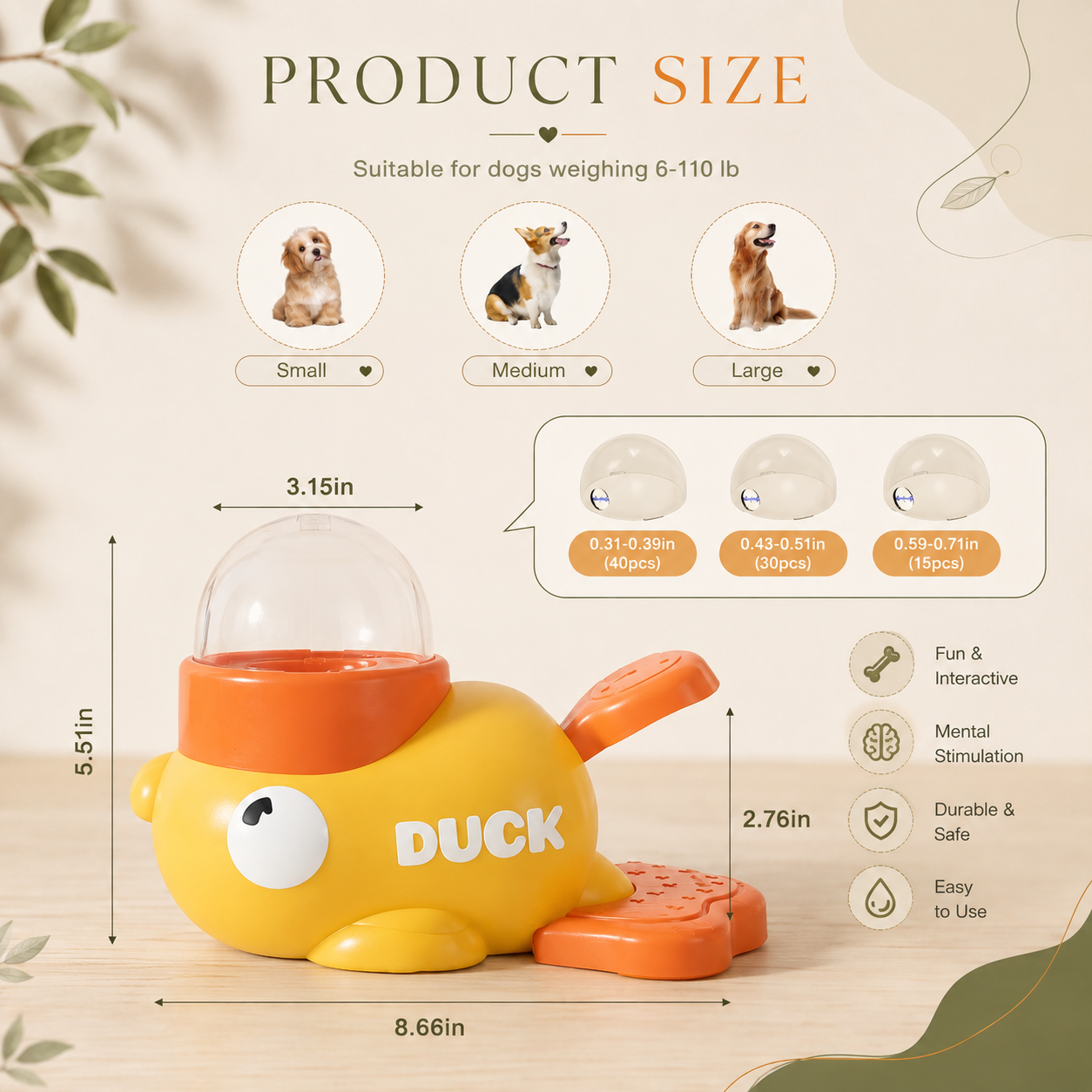 KROZO™ TreatQuest Interactive Feeder Toy