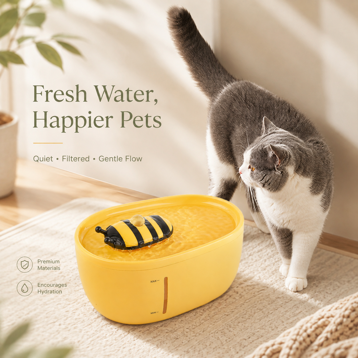 KROZO™ FlowPure Pet Water Fountain