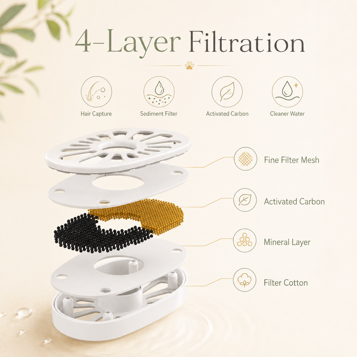 KROZO™ FlowPure Pet Water Fountain