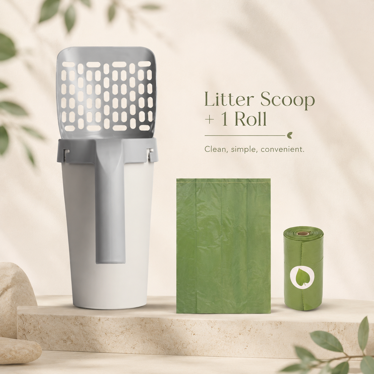 KROZO™ CleanScoop Litter Scoop & Waste Bin