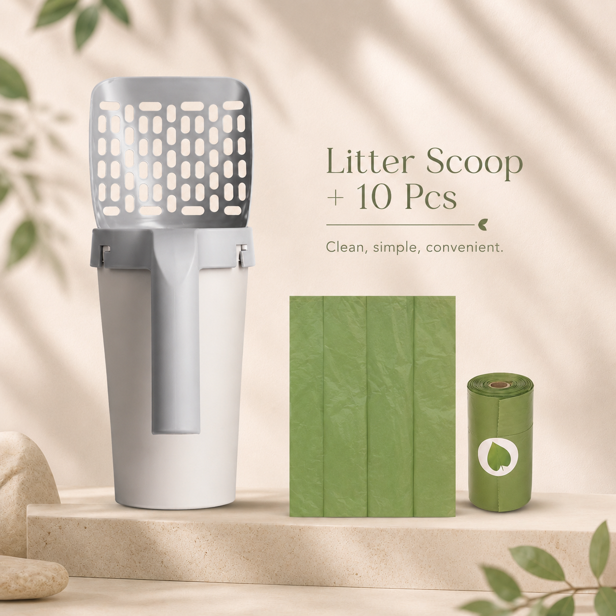 KROZO™ CleanScoop Litter Scoop & Waste Bin