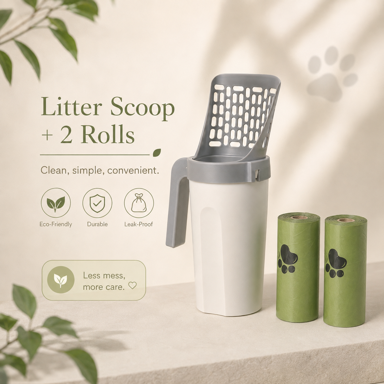 KROZO™ CleanScoop Litter Scoop & Waste Bin
