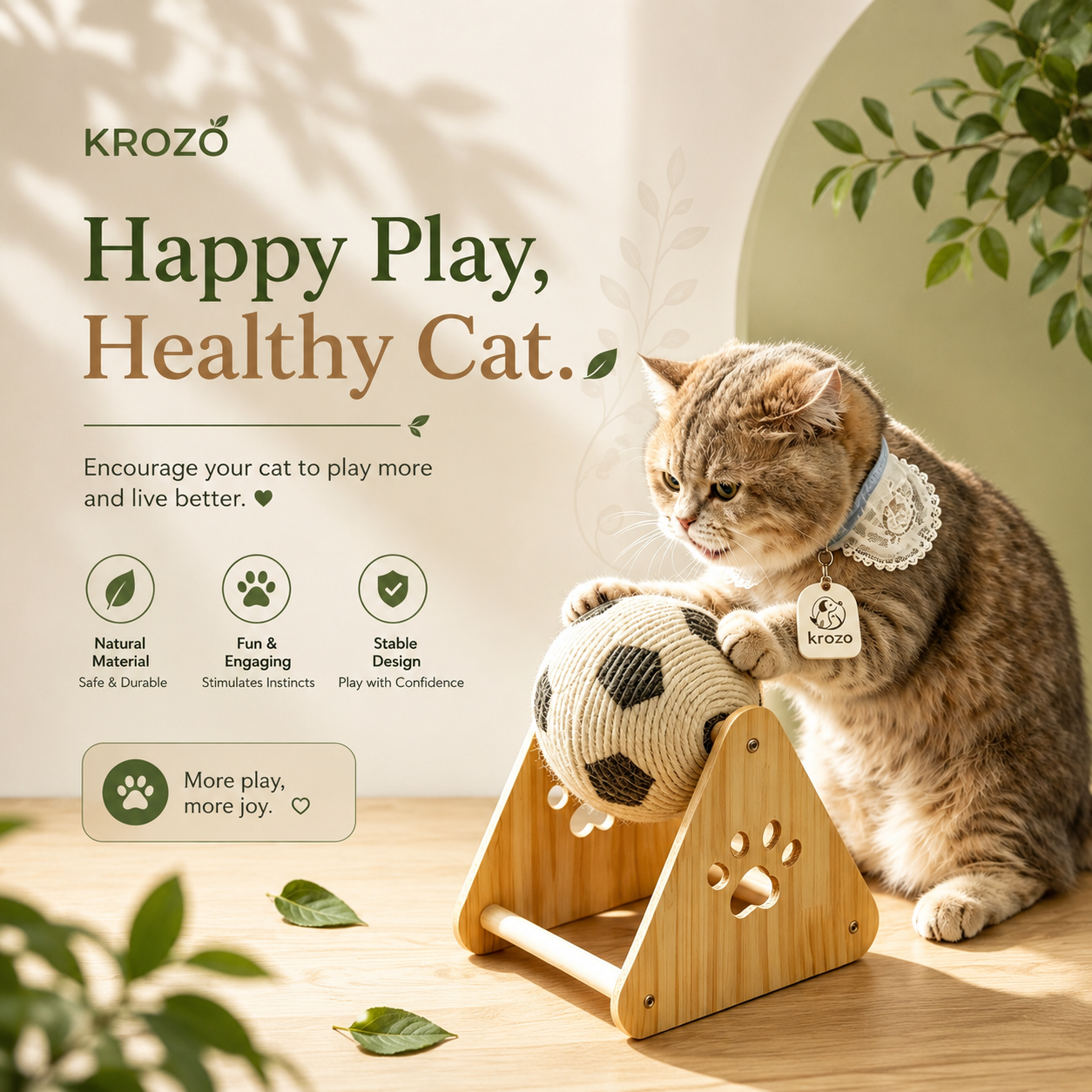 KROZO™ PawSpin Cat Scratcher & Activity Ball