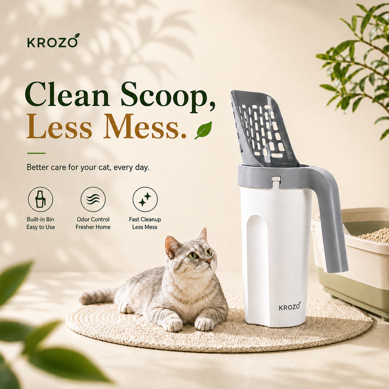 KROZO™ CleanScoop Litter Scoop & Waste Bin